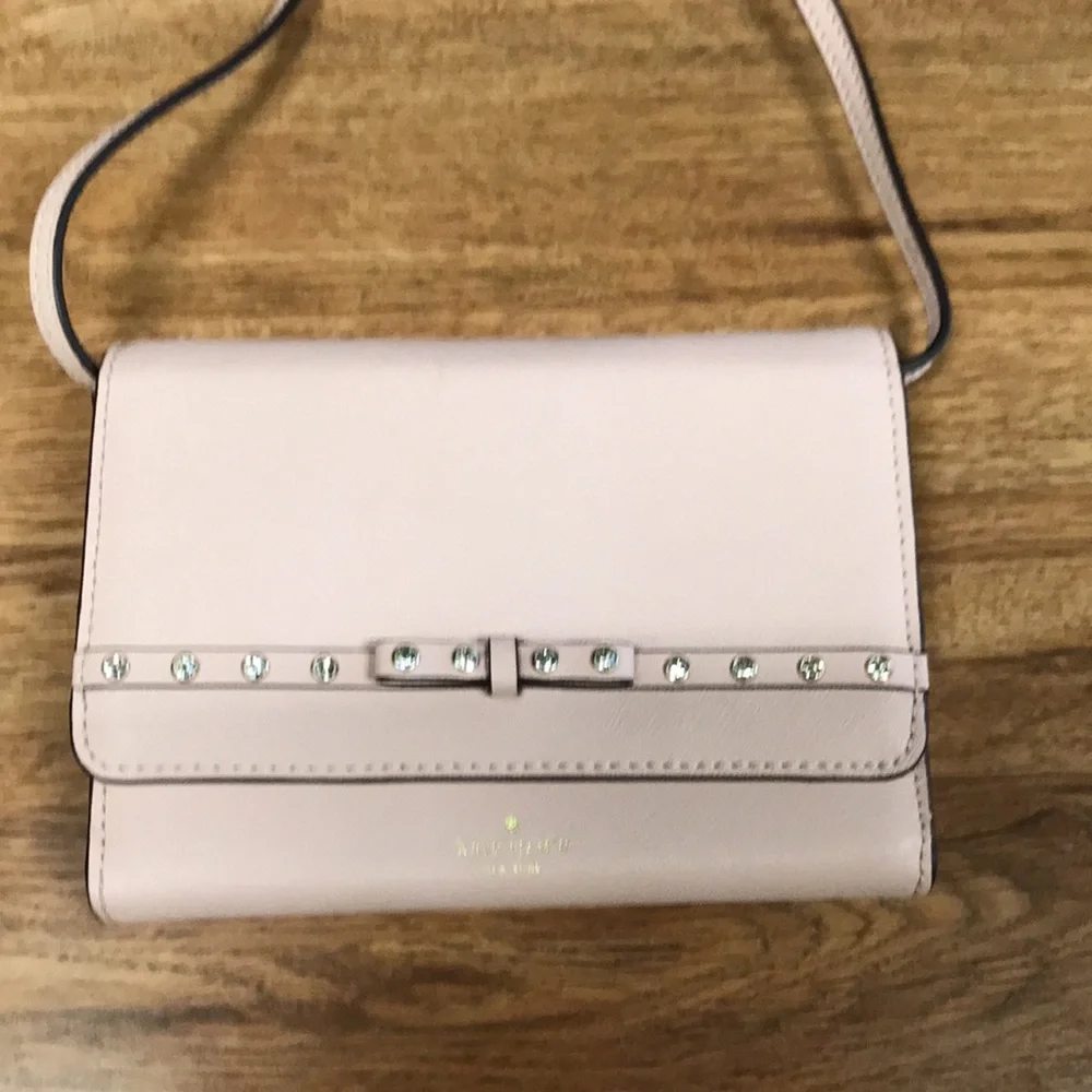 Kate Spade Pink Laurel Way Small Jet Set Leather Crossbody